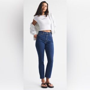 Curve Love High Rise Mom Jeans - Dark Blue